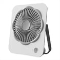 thumbnail image 1 of Ventilador Portátil de Escritorio, Recargable por USB, Ultrafino, Plegable, con Inclinación de 180°, Silencioso, para Oficina, Color Gris., 1 of 5