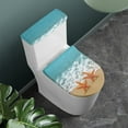 thumbnail image 2 of Yuyamidu Starfish Toilet Lid Cover Blue Toilet Tank Cover Soft & Washable Toilet Lid Dust Cover Set Keep Bathroom Toilet Clean 2 Pieces Beach Toilet Protector Home Decor, 2 of 7