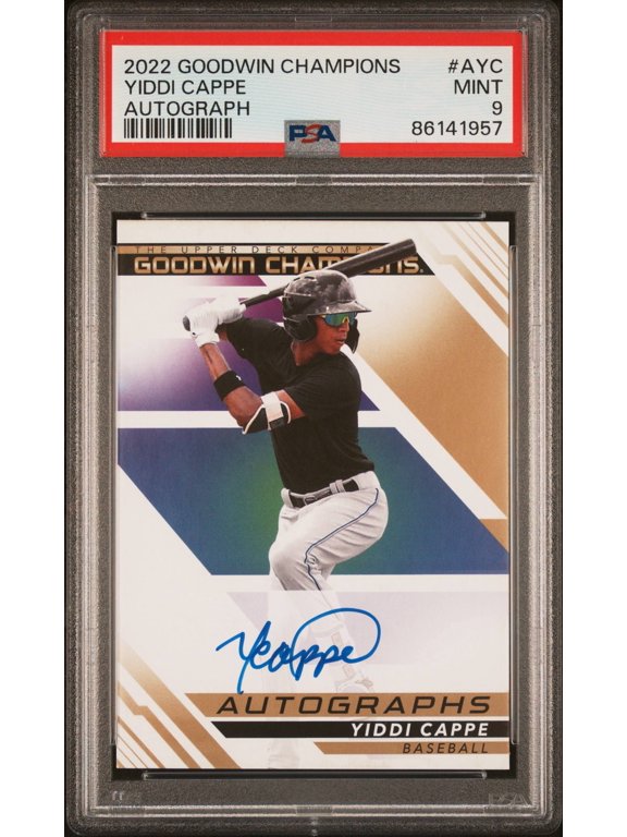 Collectible Graded 2022 Upper Deck Goodwin Champions Autographs Yiddi Cappe Auto #AYC PSA 9