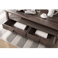 thumbnail image 2 of Transitional Distressed Grey Coffee Table with Two Drawers And Shelf, 2 of 2