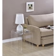 thumbnail image 3 of Fox Hill Trading Pure Decor Lucite and Acrylic Nesting Tables - Clear (Set of 2), 3 of 3