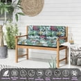 thumbnail image 5 of YLLN Porch Swing Cushions With Backrest, 4" Thicken Waterproof Outdoor Bench Cushion, Patio Swing Cushion Replacement, For Outdoor Indoor Garden Furniture, Only Cushion（40" x 55",Green Flower）, 5 of 9
