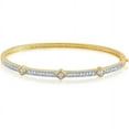 thumbnail image 2 of Diamond Accent 14kt Gold-Tone Fashion Bangle, 2 of 3