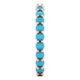 thumbnail image 4 of 1.2 ctw Wedding Band for Women - 14K Rose Gold Simulated Turquoise Stackable Eternity Ring, 4 of 6