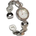 thumbnail image 4 of Blekon Collections Japanese Quartz Womens Elegant 25mm Case Rhinestone Bezel Metal Cuff Watch, 4 of 5