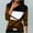 Brown, variant on Ayfxijin Long Sleeve Shirts for Women,Women's Casual Geometry Printed T-shirt Long Sleeve Blouse Round Neck Casual