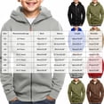 thumbnail image 3 of Gubotare Teen Boys Zip up Hoodies Plain Thick Cargo Hoodie Sweatshirts Youth Kids Fleece Warm Jacket Outwear with Pockets (Blue, 12-13 Years), 3 of 5