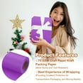 thumbnail image 3 of Uxcell 1 pack Wrapping Paper, Craft Paper Packing Paper 15" x 394"(33') Dark Purple, 3 of 7
