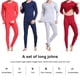 thumbnail image 3 of Minnieouse Ropa interior térmica para hombre, ropa interior elástica de manga larga con cuello para invierno, ropa interior para Camisetas L rojo, 3 of 6