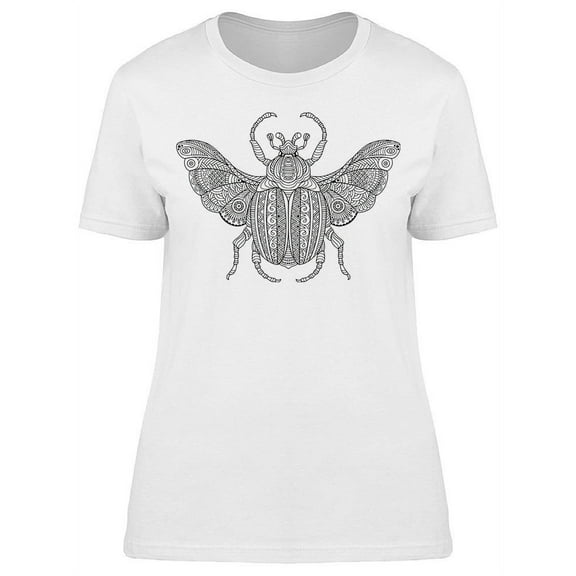 Bug Sketch Tribal Doodles Tee Women's - Women T-Shirt, Large