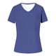 thumbnail image 4 of Fiudx Ofertas Del Día Moda Mujer Casual Cuello En V Blusa Sólida Manga Corta Camiseta Verano Tops, 4 of 4