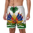 thumbnail image 5 of Mens Coat Of Arms Of Haiti Swimming Trunks with Compression Liner Beach Quick Dry Swim Shorts, 5 of 6