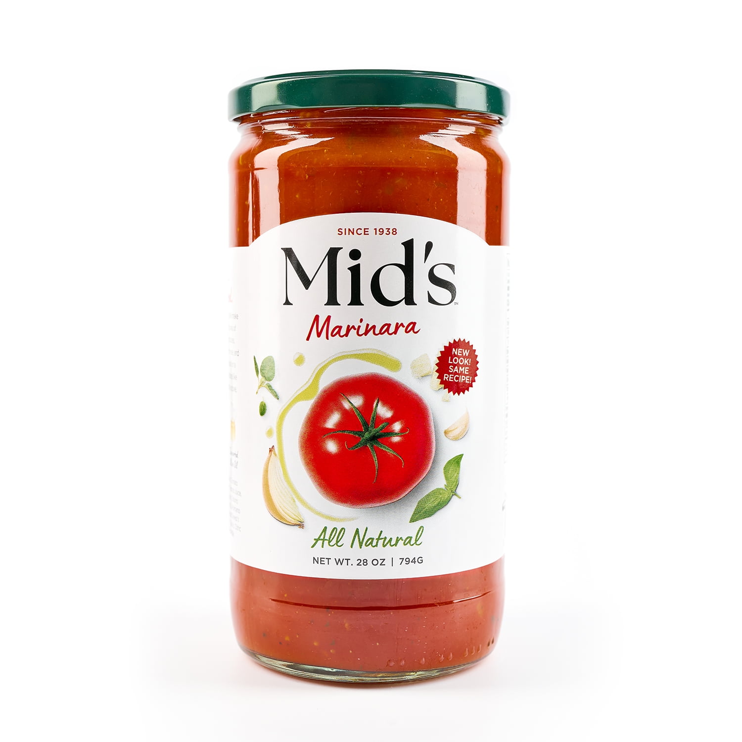 Mid's Premium All Natural Marinara Sauce, Gluten-Free Spaghetti Sauce, 28 oz, 1 Pack