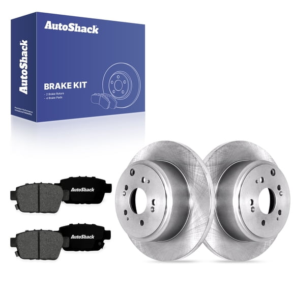 AutoShack Rear Brake Rotors & Premium Pads for Honda, Ridgeline 2006-2014, AWD V6 3.5L - 13.13" (333.6 mm), 5-Lug