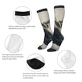 thumbnail image 3 of Susaid Mystical Bull in Fog Print Thermal Winter Socks for Men and Women, Warm Crew Hiking Socks, for Boots and Outdoor Activities, 3 of 6