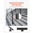 thumbnail image 4 of VEVOR Cable Railing Post, 42x1x2 Inch Stair Railing Post, with Pre-Drilled 30° Angled Holes, Stainless Steel Cable Rail Post with Horizontal and Curved Bracket, 1-Pack, Black, 1JZLGZXHS106VRA3X001V0, 4 of 9