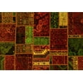 thumbnail image 1 of Ahgly Company Machine Washable Indoor Rectangle Oriental Yellow Modern Area Rugs, 2' x 4', 1 of 4