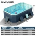 Jonster Foldable Above Ground Swimming Pools for Kids Adults, Non