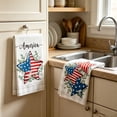 thumbnail image 2 of 2 Pcs Patriotic Towels for Kitchen,4th of July Decorations Star Flag Decor Dish Towels,Hand Towels for Memorial Day,Independence Day Kitchen Supply, 2 of 6
