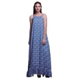 thumbnail image 1 of Bimba Nuisette à Bretelles Spaghetti en Filigrane Damassé Bleu pour Femmes, Robe de Nuit d'Allaitement X-Small, 1 of 1