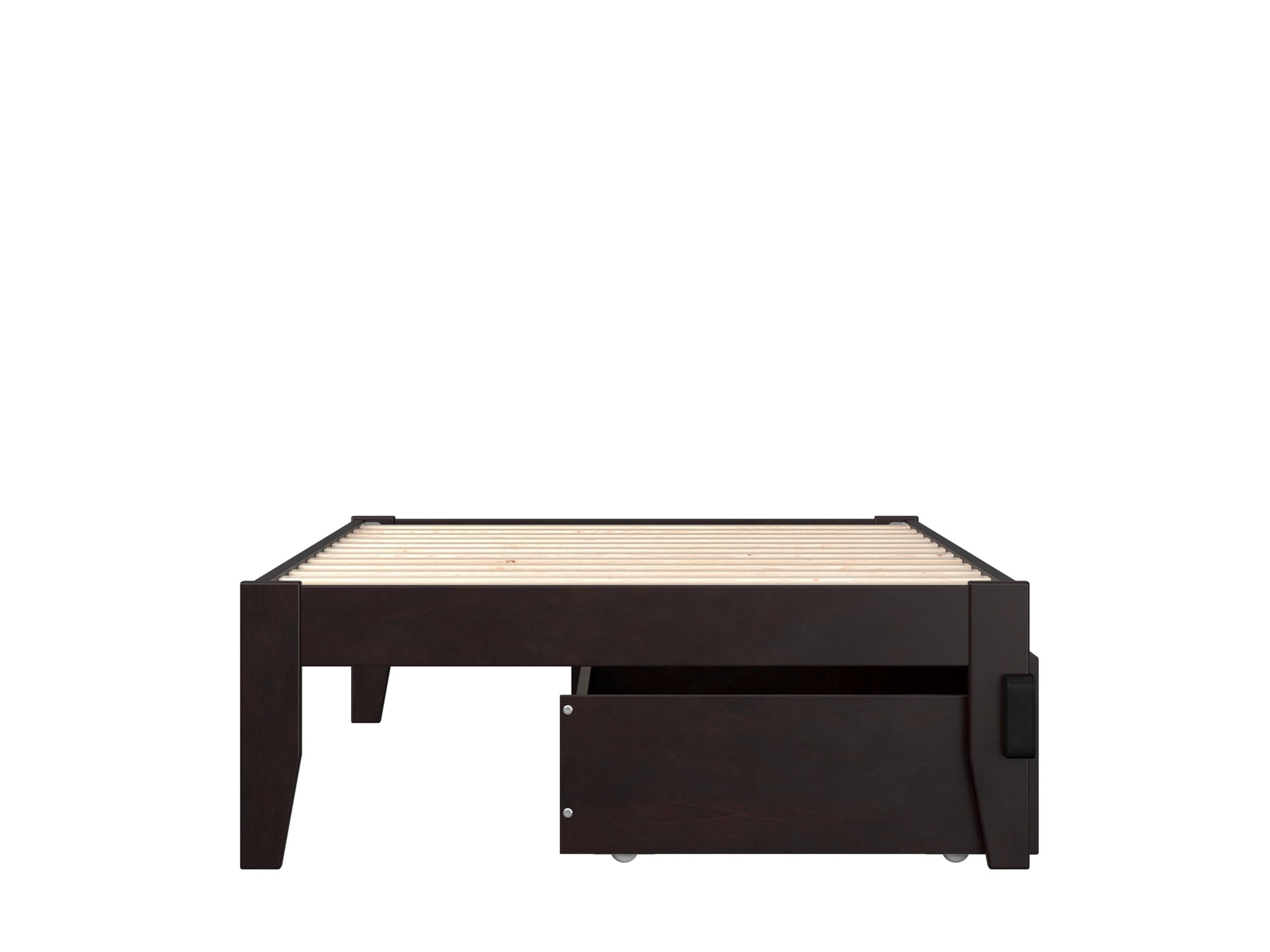AFI Colorado 14" Twin Wood Platform Bed Frame with Set of 2 Storage Drawers, Espresso