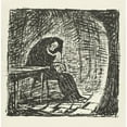 thumbnail image 3 of Henri Braakensiek 20x20 Black Modern Framed Museum Art Print Titled - Poor Old Woman, 3 of 5