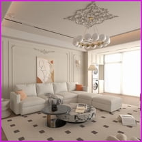 Modern 6-Seat 123" U-Shape Sectional Sofa with Storage, Chenille Convertible Sofa Bed for Living Room