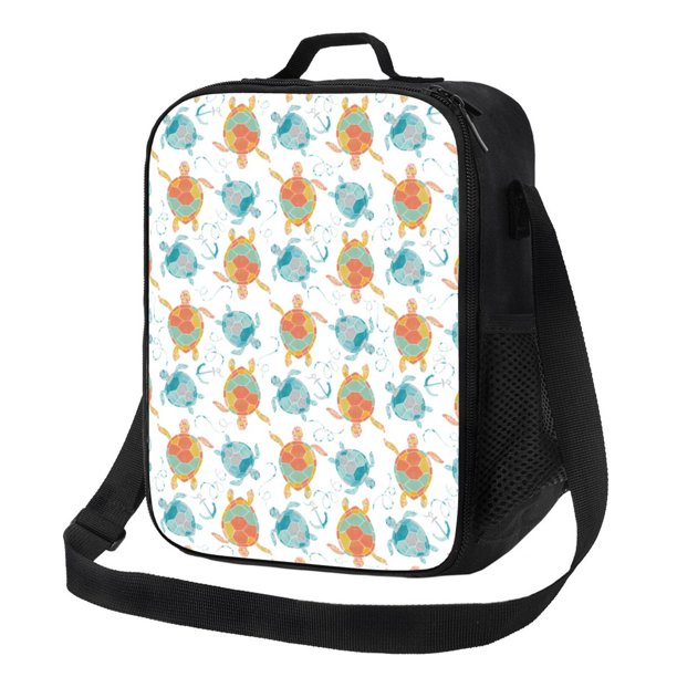 Fotbe Sea Turtle Lonchera Bolsa de Almuerzo para Hombres y Mujeres, Lonchera de Gran Capacidad, Bolsa de Almuerzo Reutilizable, Bolsa Térmica Aislante