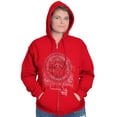 thumbnail image 3 of Massachusetts Mass Pride Retro Emblem Unisex Fleece Graphic Zip Up Hoodie Brisco Brands 2X, 3 of 5