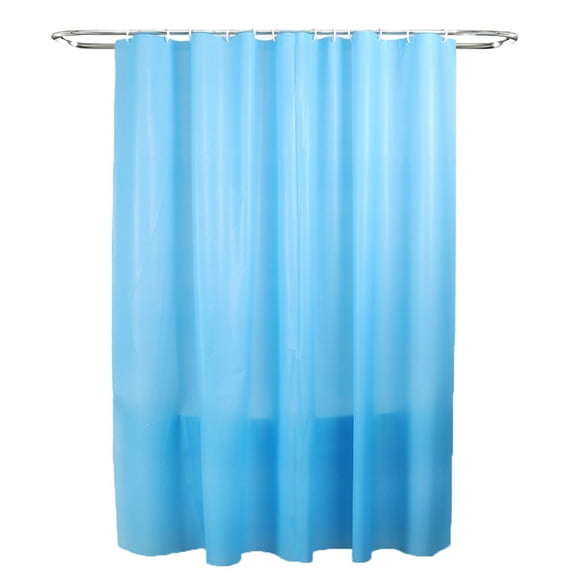 CSCHome Shower Curtain Liner Clear Frosted Waterproof Curtain for Bathroom Hotel Dormitory--Blue