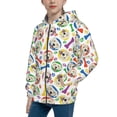 thumbnail image 2 of Kdxio Cartoon Labrador Retriever Pattern Kids Boys Girls Zip Up Hoodie 3D Printed Hooded Sweatshirt Hoody Coat with Pocket 7-12 Y-Medium, 2 of 6