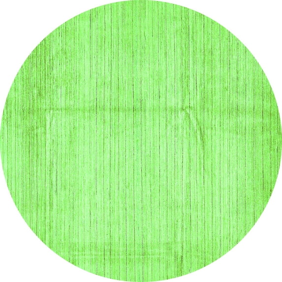 Ahgly Company Indoor Round Solid Green Modern Area Rugs, 5' Round