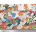 thumbnail image 2 of Soimoi Tissu Poly Georgette Camouflage Multicolore Imprimé au Mètre 52 Pouces de Large, 2 of 3