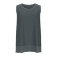 thumbnail image 5 of HAiming Tank Tops for Women Solid Color Round Neck Summer Sleeveless T Shirt Tunic Dressy Casual Loose Comfy Vest, 5 of 6