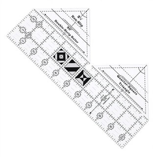 ON SALE! Loyerfyivos 90 Degree Double Strip Quilt Ruler, 10 Inch Acrylic  Quilting Triangle Rulers, Nonslip Quilting Rulers and Templates
