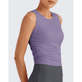 thumbnail image 4 of G4Free Lightbreeze Workout Tank Tops for Women Yoga Crop Top Side Ruched Sleeveless High Neck Athletic Gym Shirts Summer, 4 of 8