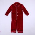thumbnail image 1 of Conjuntos a juego de Navidad para la familia, ropa para niños y niñas, pijamas de terciopelo rojo, conjunto de pijama verde, blanco crema, ropa de dormir 2023, 1 of 4