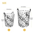 thumbnail image 3 of Gukieu Hand Drawn Snake Print Round Dirty Clothes Bag, Waterproof Standing Home Bathroom Storage Basket Car Trunk Storage Bag-Medium, 3 of 6