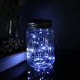 thumbnail image 4 of lampara solar Irfora Mason Jar Solar Lantern Lights 20LEDs Lámpara de la tapa Luz de hadas estrellada Cadena de alambre de cobre creativo Decoración al aire libre Patio Jardín Decoración 1m 10LED Mult Irfora lampara solar, 4 of 7