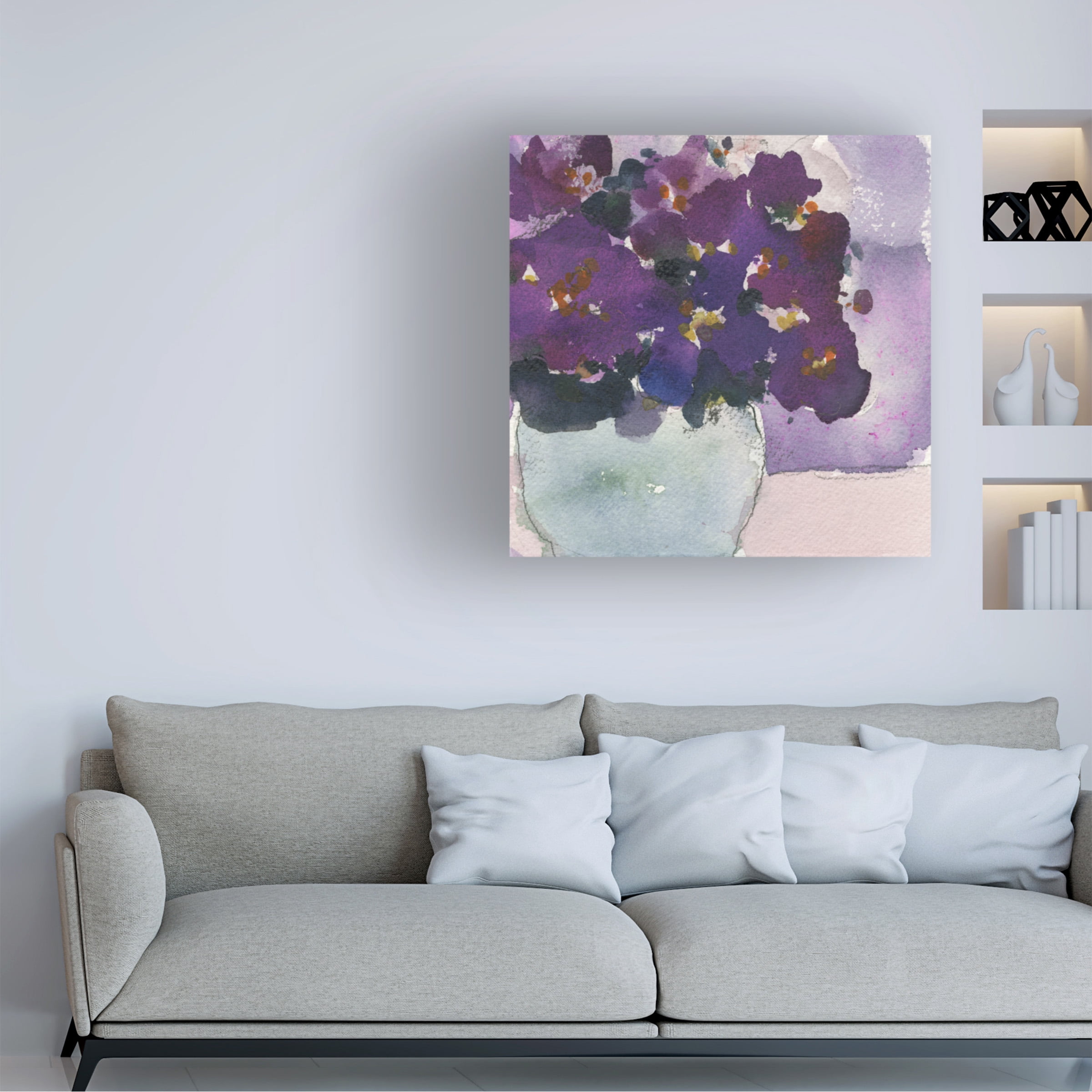 Samuel Dixon 'African Violet II' Canvas Art