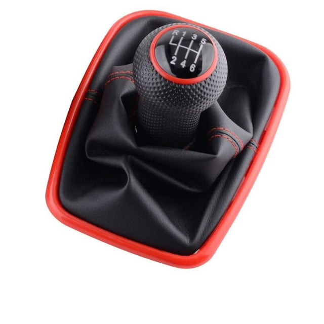 5/6 Speed Gear Knob Lever Shifter Gaitor Boot PU Leather For 2003-2008 Golf 4 IV MK4 GTI R32 Jetta