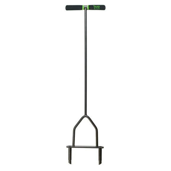 Yard Butler ID-6C Manual Lawn Coring Aerator - Grass Dethatching Turf Plug Core Aeration Tool - Grass Aerators for Small Yards - Loosen Compacted Soi