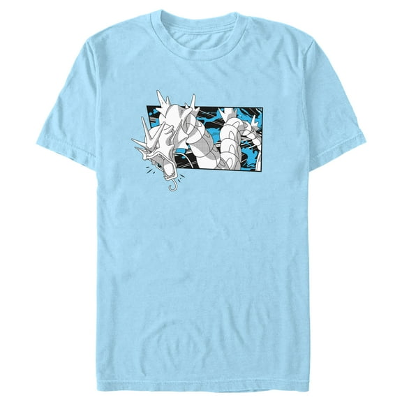Men's Pokemon Comic Book Gyarados Panel  Graphic T-Shirt