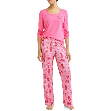 Toast & Jammies Women's and Women's plus 2 piece long sleeve top and thermal pant sleep set