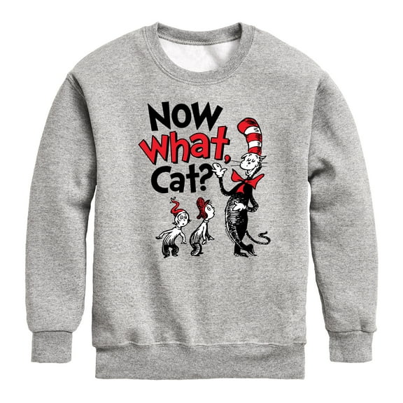 The Cat in the Hat - Now What Cat - Toddler & Youth Crewneck Fleece Sweatshirt