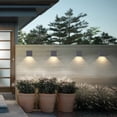 thumbnail image 5 of Apliques de pared LED de 6 W, 2 unidades, para interior y exterior, iluminación regulable, aluminio, blanco natural, IP65, apliques de pared modernos, gris oscuro, 5 of 5