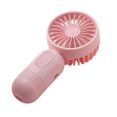 thumbnail image 2 of Hvmvliv Portable Fan Handheld Small Fan USB Charging Light-Duty Outdoor Coolings Fan Portable Handheld Fan with 3 Speed for Summer Pink, 2 of 3