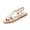 Beige, variant on Women's Floral Sandals Open Toe Casual Summer Flats with Ankle Strap Low Heel Rubber Sole Dressy Beach Shoes