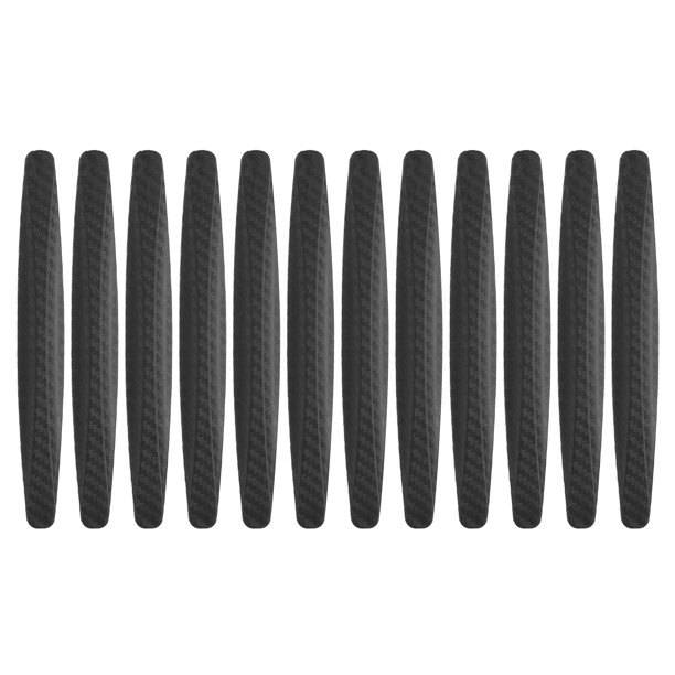 Uxcell 12 piezas de protectores de borde de puerta de coche, protectores anti-colisión, tira de protector de borde de puerta lateral, negro