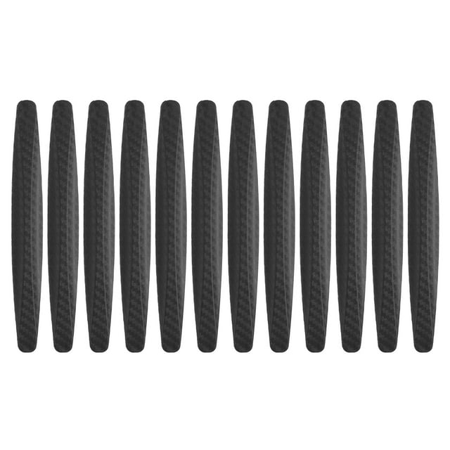 Uxcell 12 piezas de protectores de borde de puerta de coche, protectores anti-colisión, tira de protector de borde de puerta lateral, negro